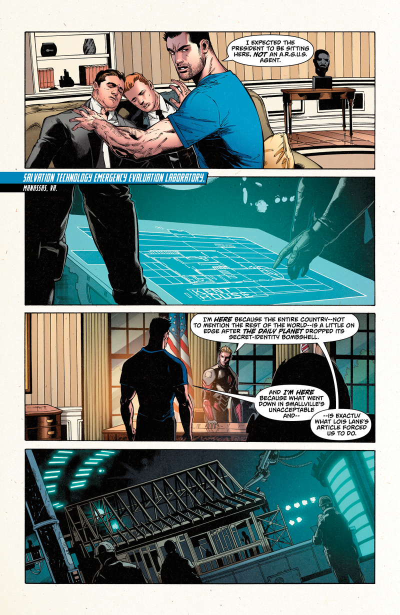 Illustration for article titled Exclusive DC preview: Clark Kent storms the Oval Office in Superman/Wonder Woman #20